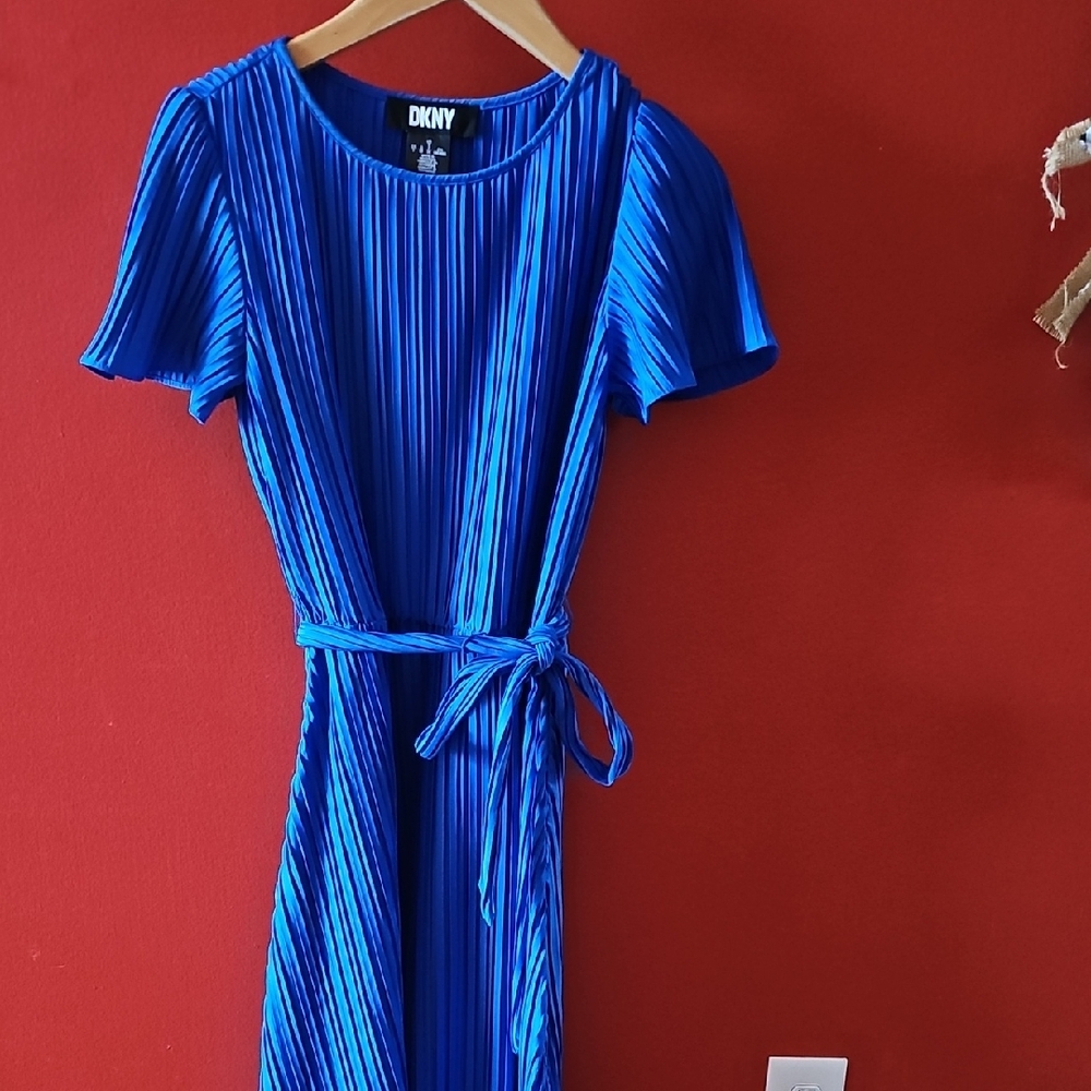 DKNY Vibrant Blue Midi Dress
